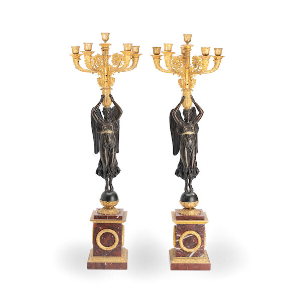 Bonhams : A pair of late 19th century gilt and patinated bronze and ...