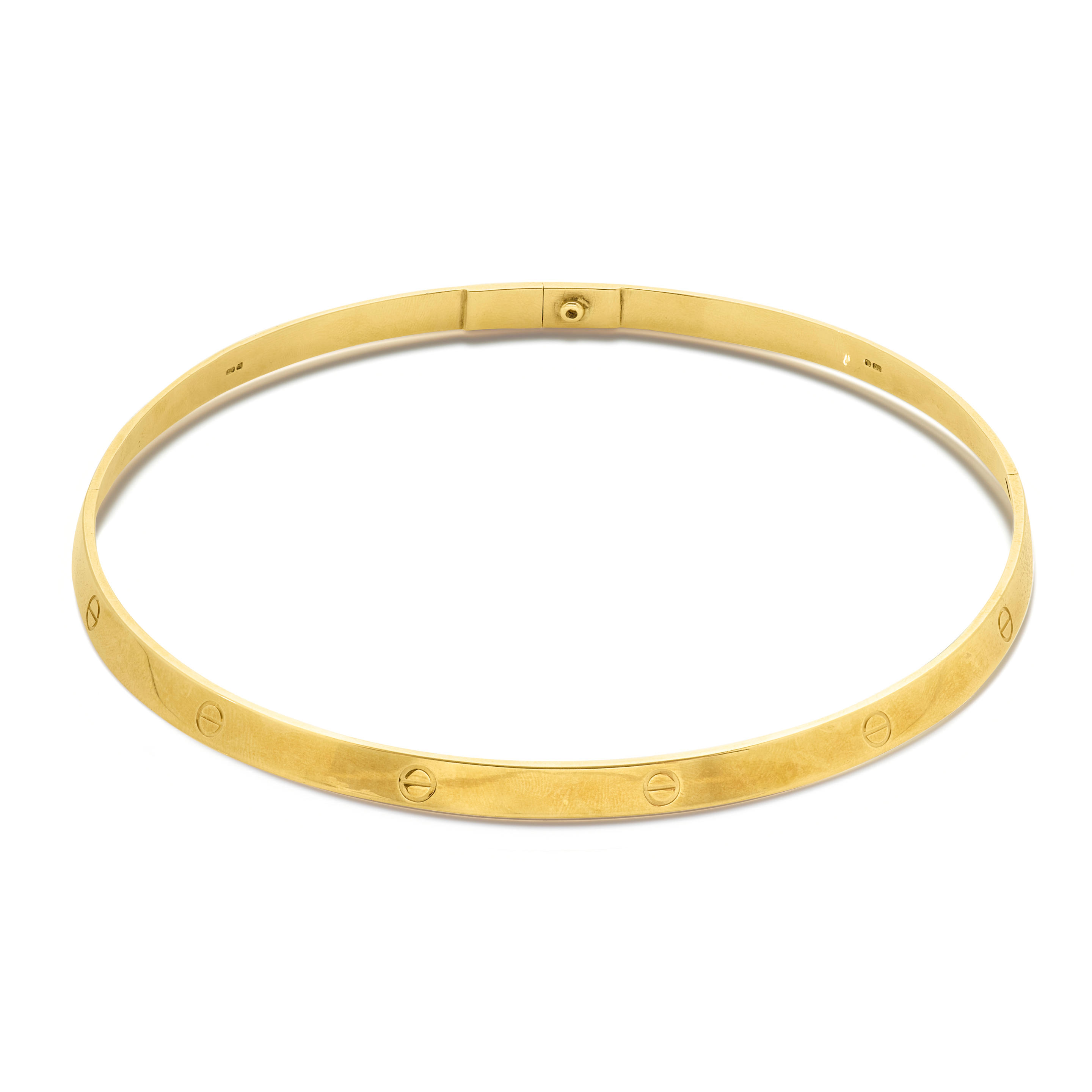 Buy Signed Vintage Yellow Gold Screw Head Bangle Bracelet Online