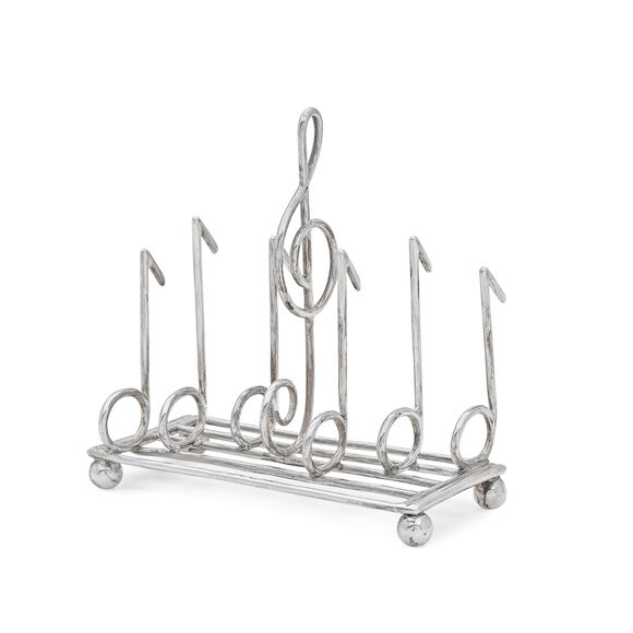 Musical Note Toast Bonhams : A Victorian novelty silver musical note toast rack maker's ...