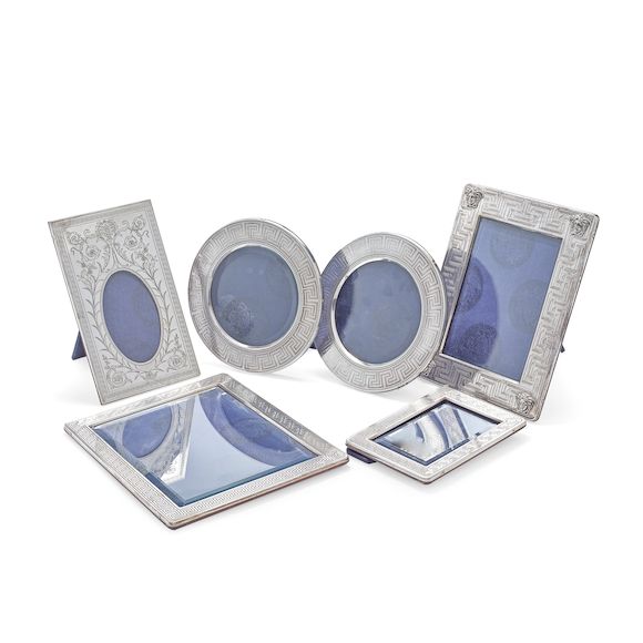 Bonhams A collection of seven Italian silver photograph frames six