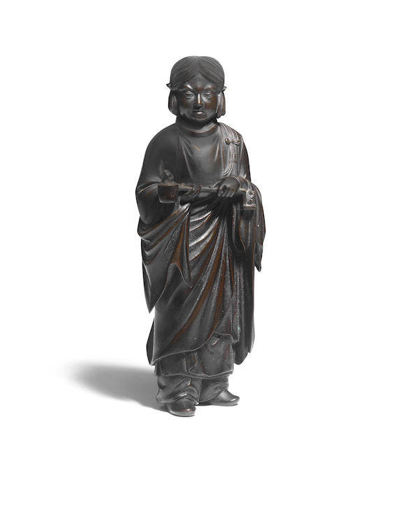 Bonhams : TAKAMURA KOUN (1852-1934) A Bronze Figure of Prince Shotoku ...