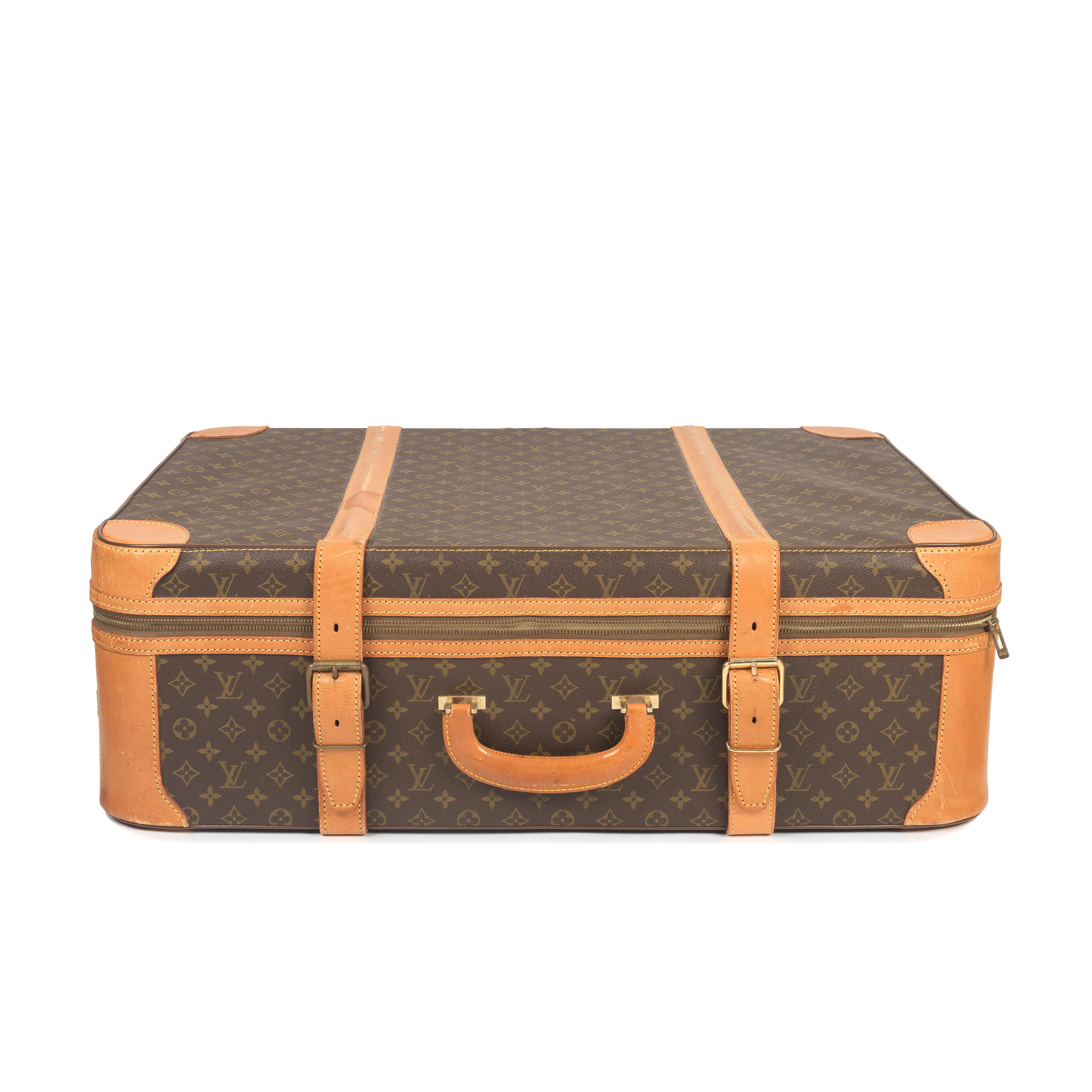 Lot - A Louis Vuitton monogram Stratos hard-side suitcase 1980s