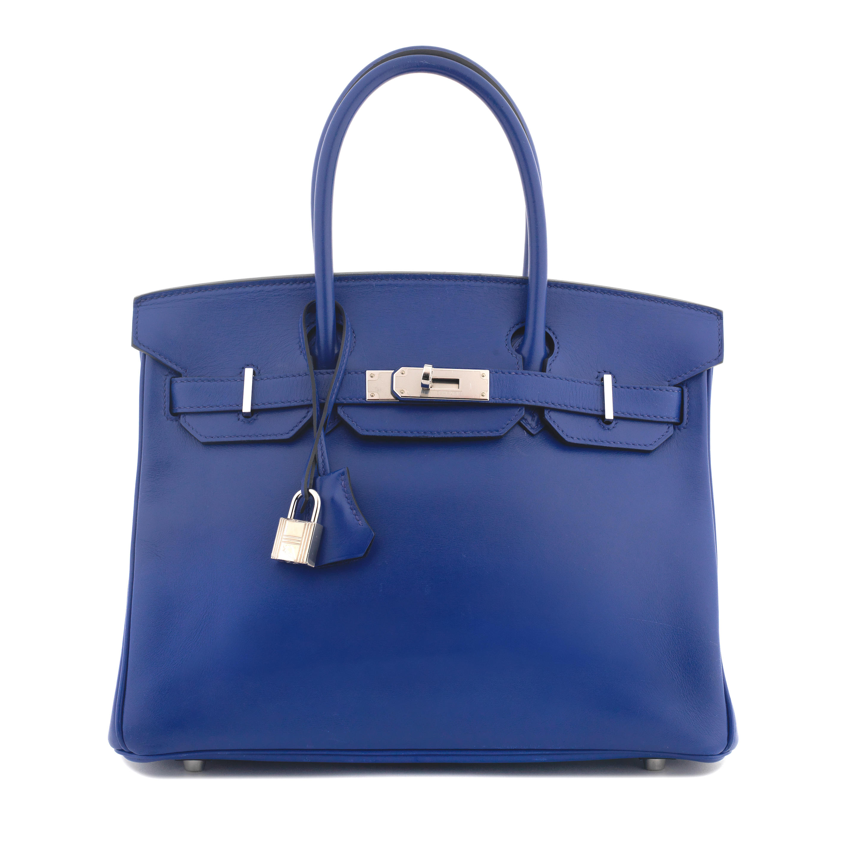 Hermes Birkin Bag, Blue Lin & Blue Jean, 30cm, Togo With Gold