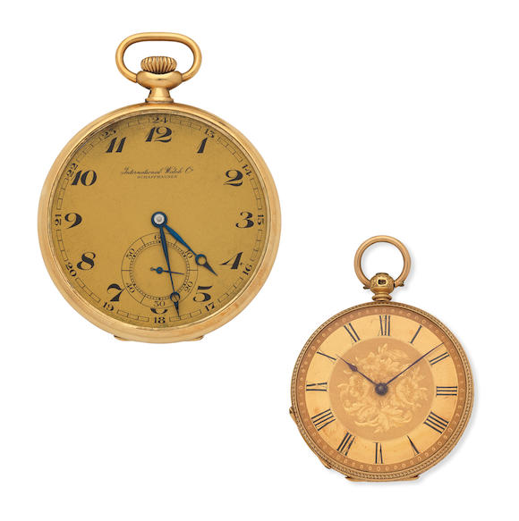 Bonhams : A lot of two gold pocket watches (2) Various dates