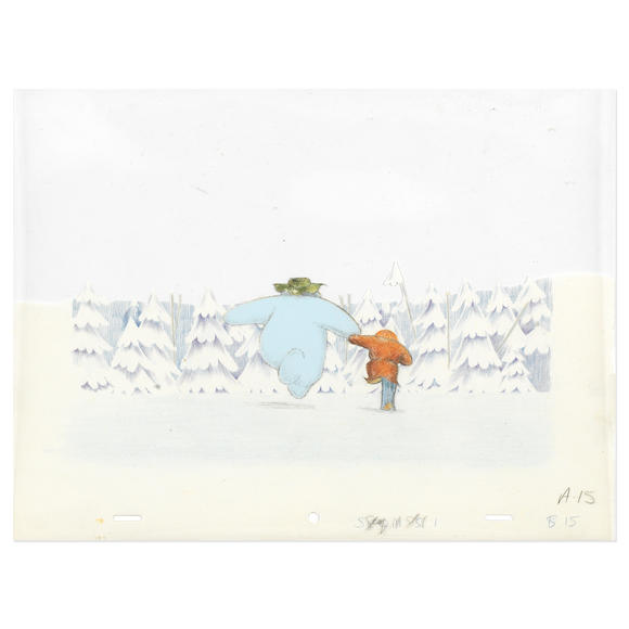 Bonhams : The Snowman An Original Animation Cel of James and The ...