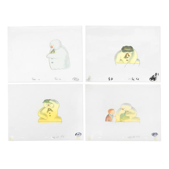 Bonhams The Snowman A Collection Of Four Original Animation Cels Of The Snowman And James From 4338