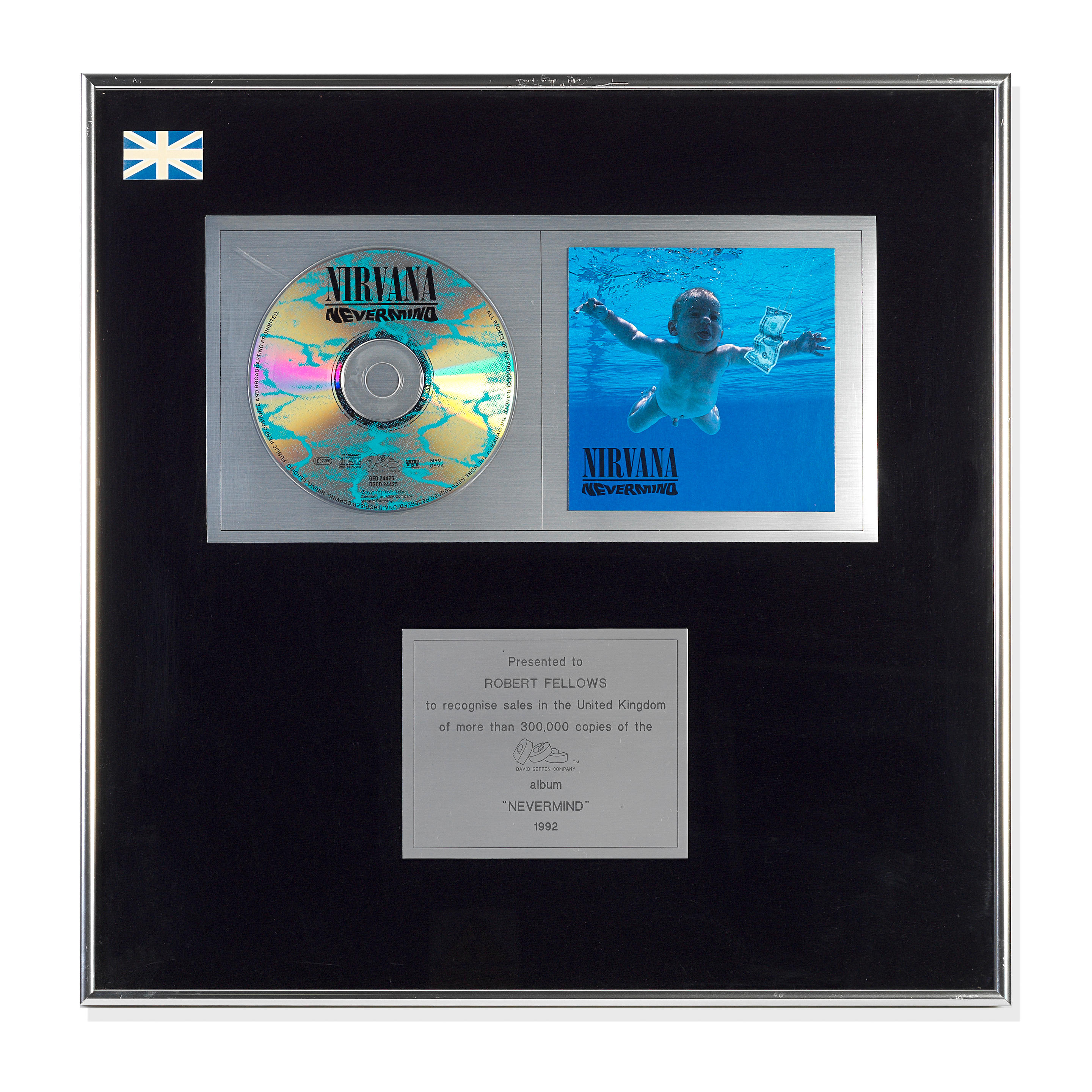 Bonhams : Nirvana A 'Platinum' Disc Award For The Album Nevermind