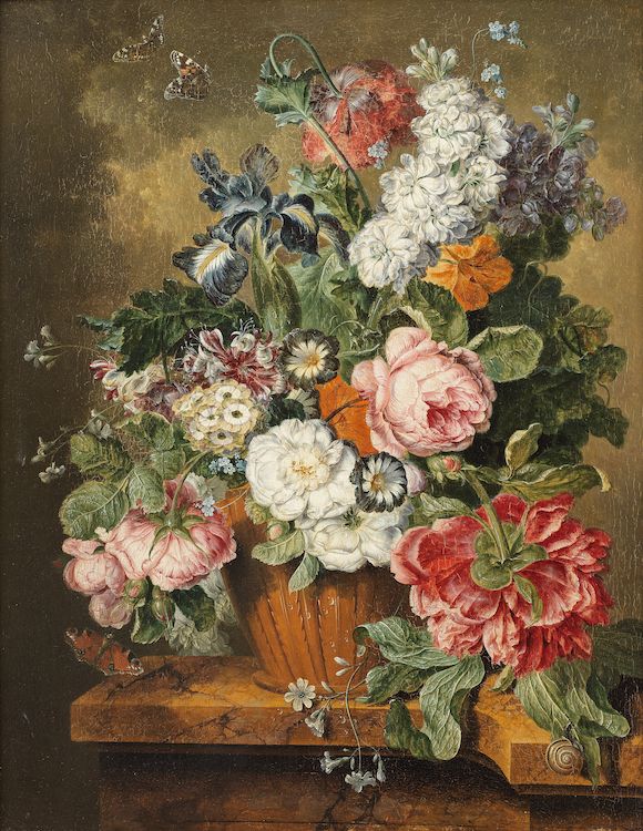 Bonhams Jacobus Linthorst (Amsterdam 17451815) A lily, roses