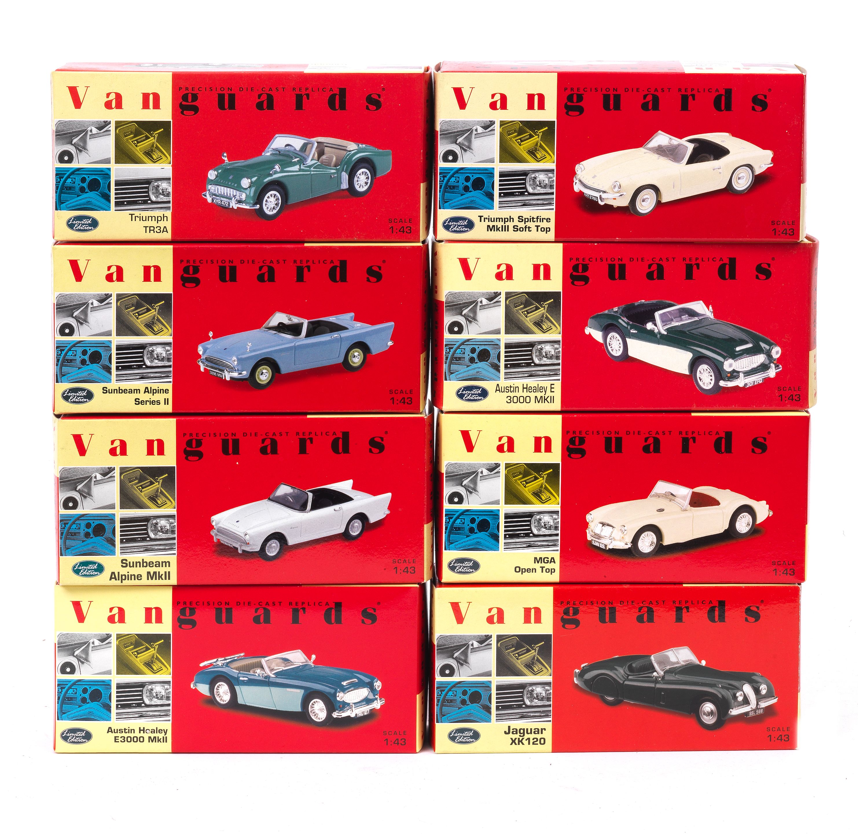 Bonhams Cars Eight boxed 143 scale limited edition models of British