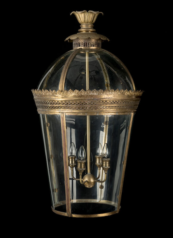 Bonhams : A large pair of 20th century gilt metal lanterns First seen ...
