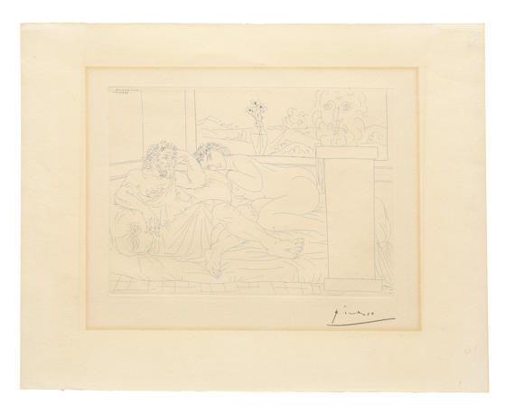 Bonhams Pablo Picasso Spanish 1881 1973 Le Repos Du Sculpteur Iv From La Suite Vollard