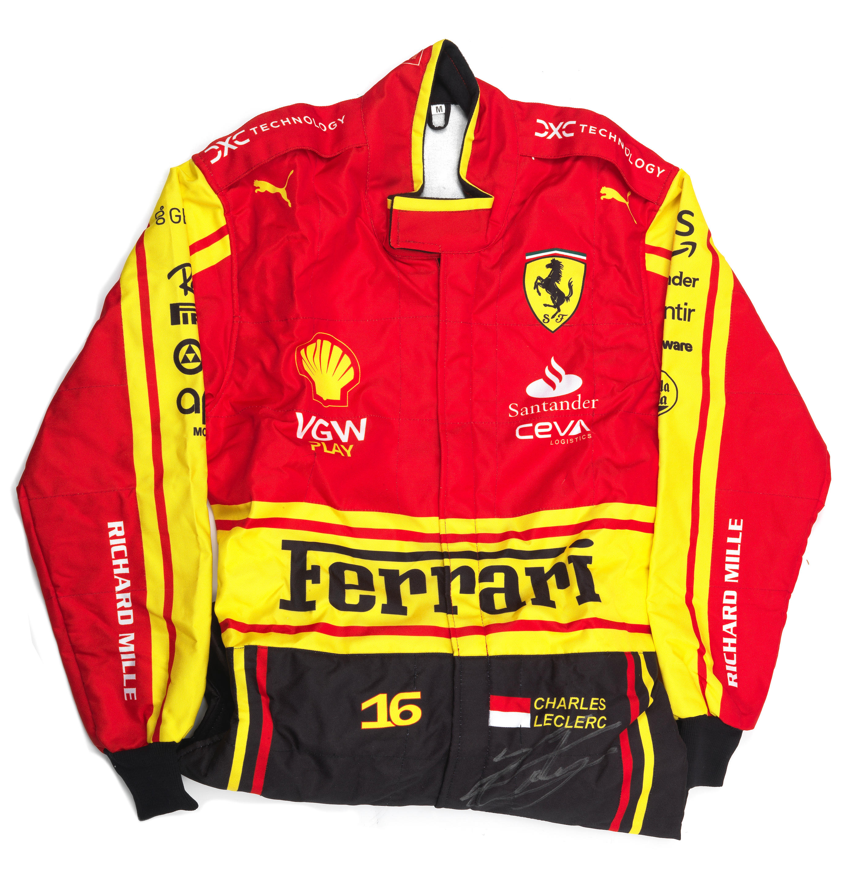 Bonhams Cars : A signed replica Charles Leclerc Monza 2023 race suit, ((2))