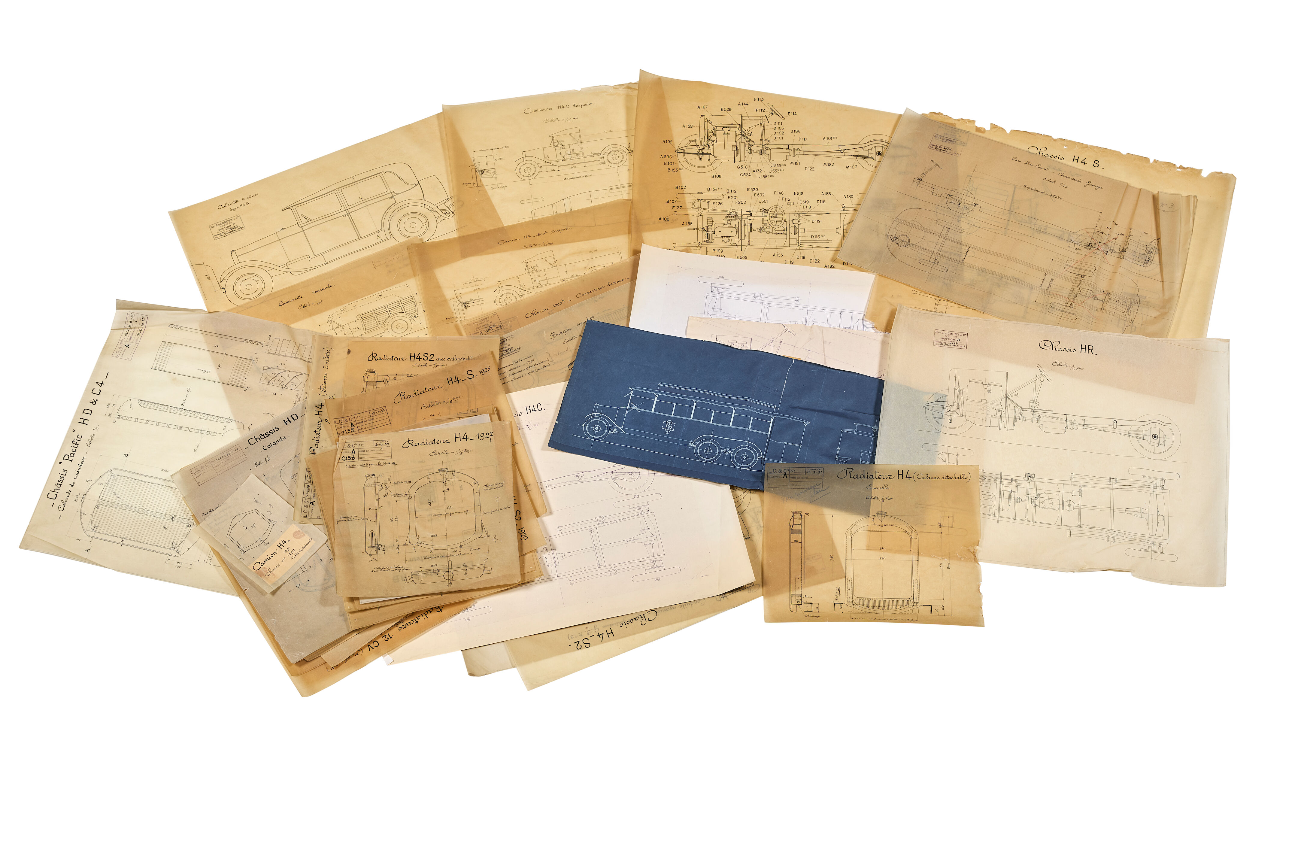 Bonhams Cars : ORIGINAL PLANS FOR LUC COURT AUTOMOBILES