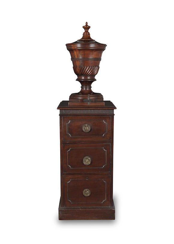 Bonhams : A George III mahogany urn and pedestal Last quarter 18th ...