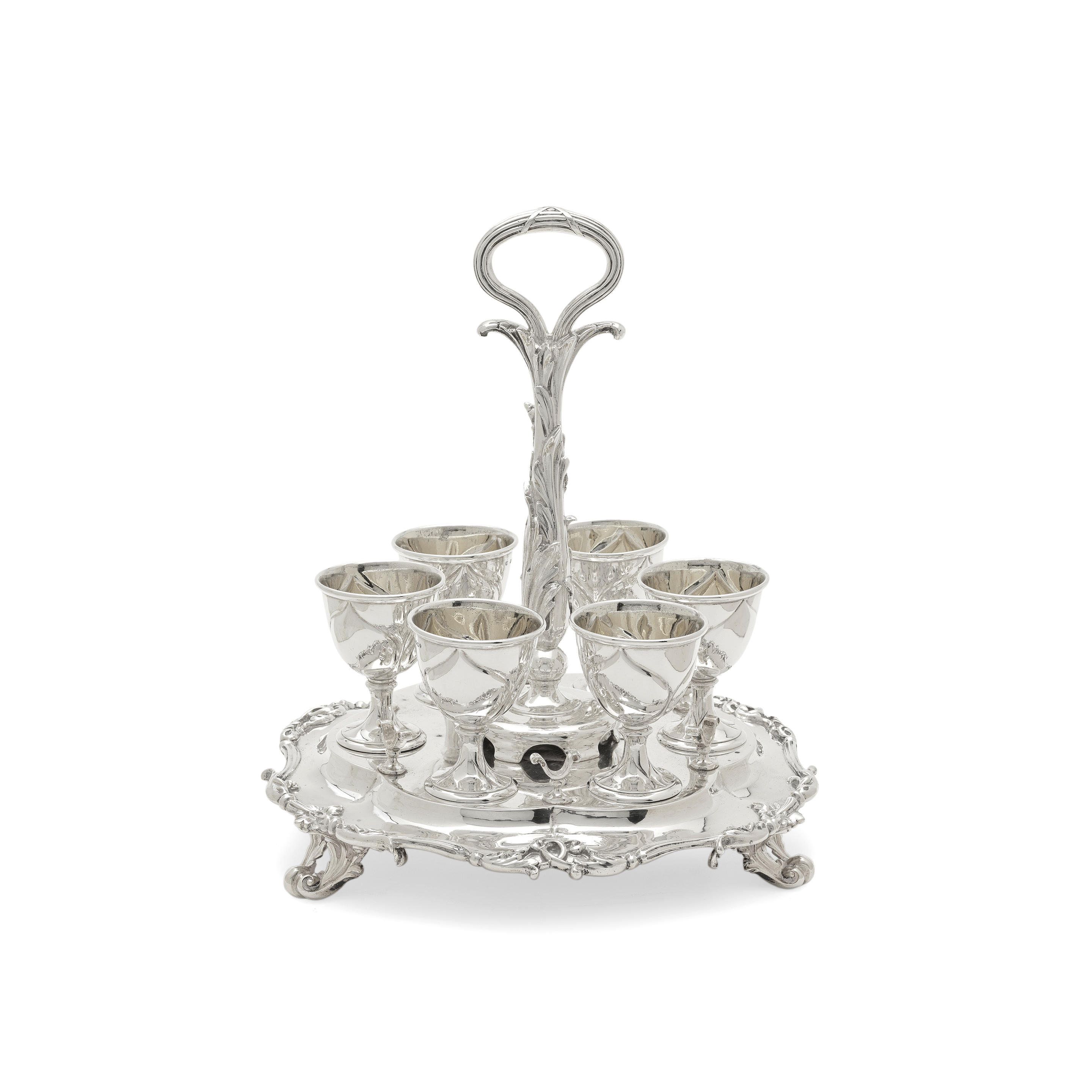 Bonhams : A Victorian Silver Egg Cruet John Samuel Hunt, London 1853 