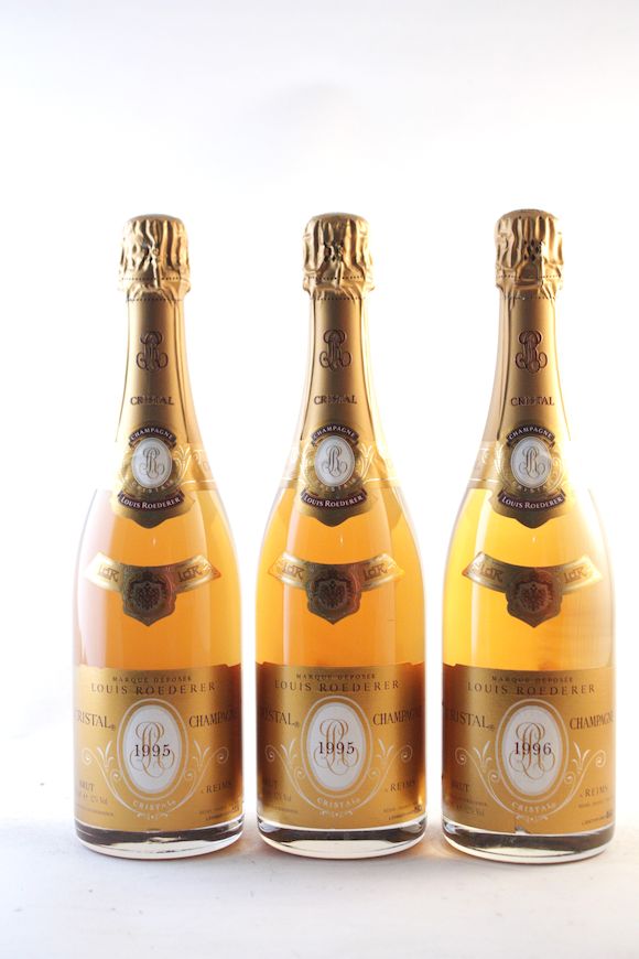 Bonhams : Louis Roederer Cristal 1995 (2) Louis Roederer Cristal 1996 (1)