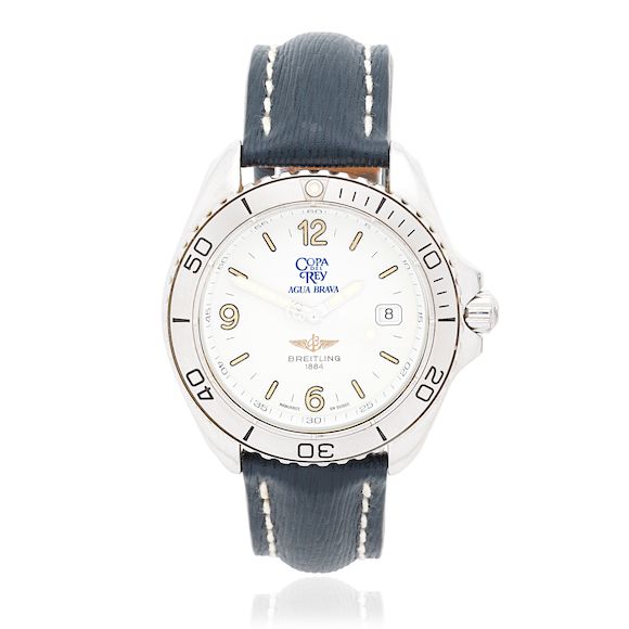 Bonhams A stainless steel quartz calendar wristwatch