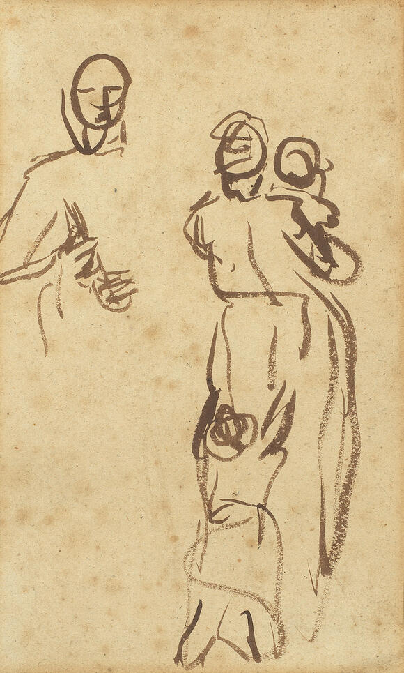 Bonhams Romney (Beckside 17341802 Kendal) Studies of a woman