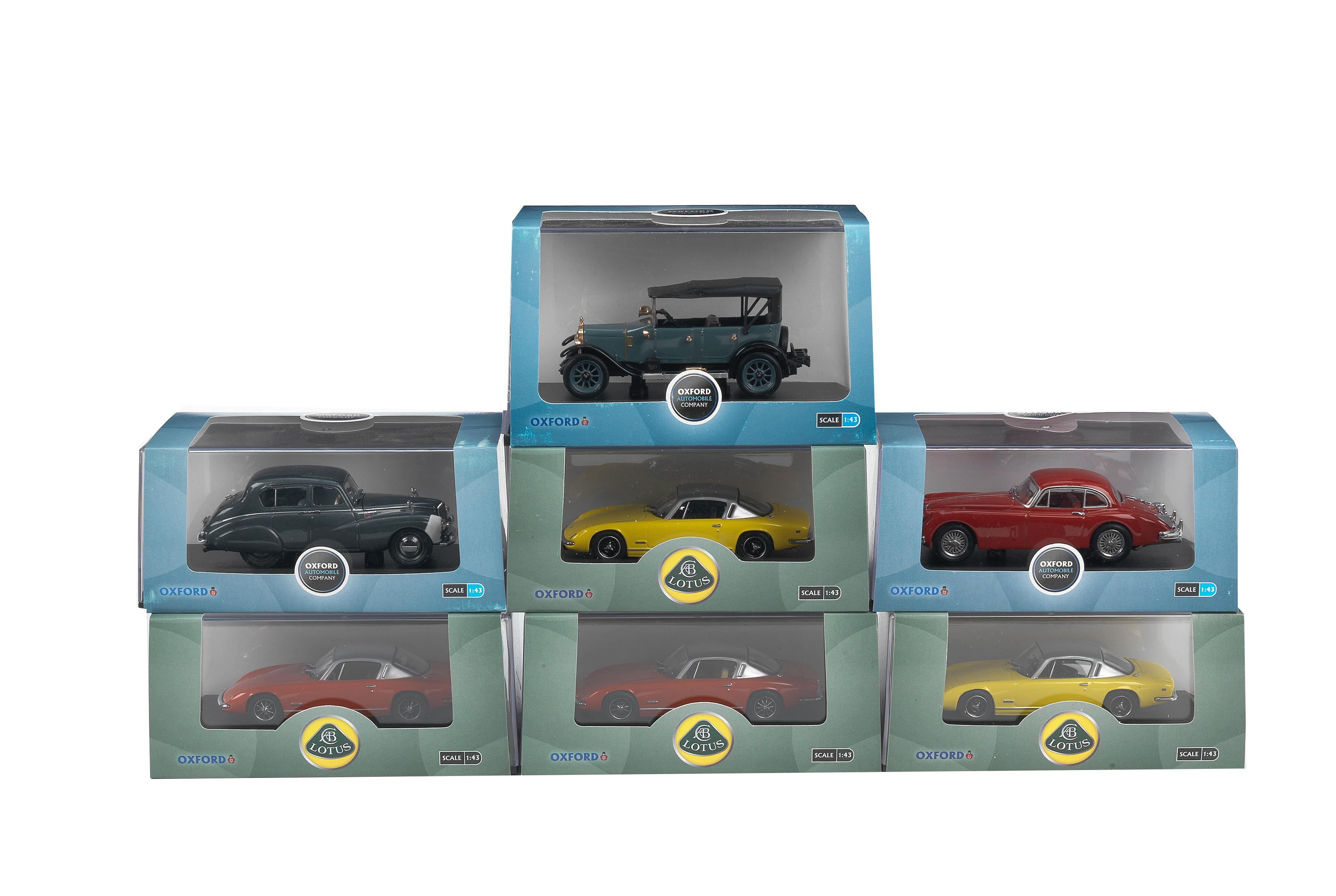 Bonhams Cars : Seven boxed 1/43 cars by Oxford diecast models, ((7))