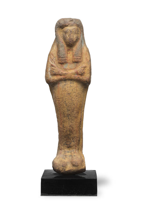 Bonhams : An Egyptian polychrome painted terracotta shabti