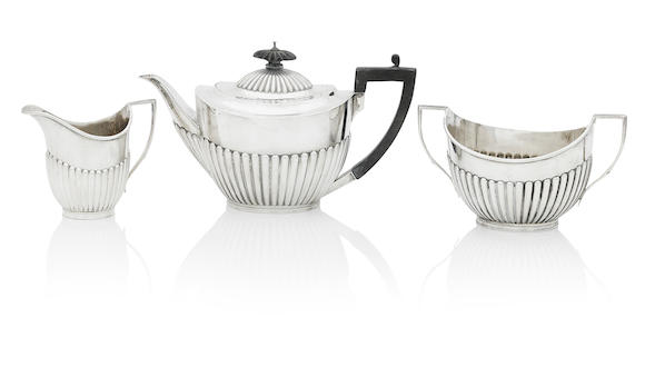 Bonhams : A Victorian three-piece silver tea service By Roberts & Belk ...