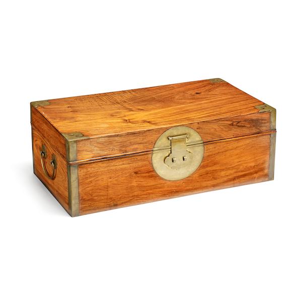Bonhams : A HUANGHUALI DOCUMENT BOX AND COVER, XIANG 18th