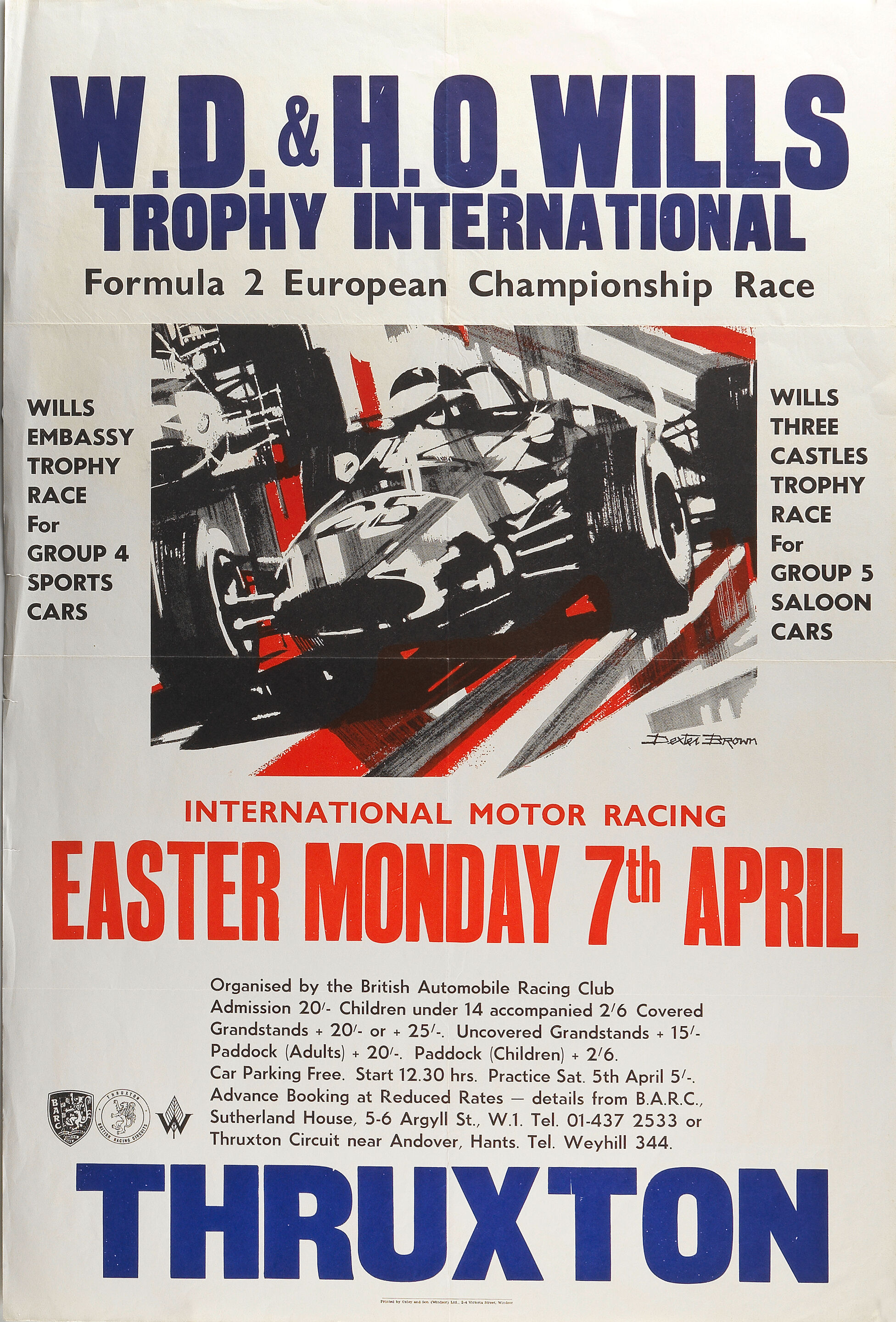 Bonhams Cars : Seven assorted late-1960s Thruxton race posters, ((7))