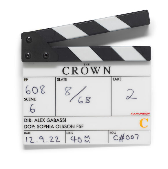 Bonhams : A clapper board used in the production of the final season of ...