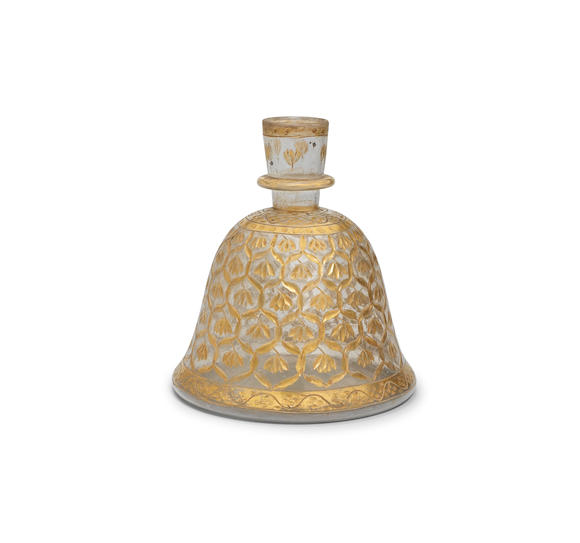 Bonhams : A Mughal gilt-glass huqqa base North India, 18th Century