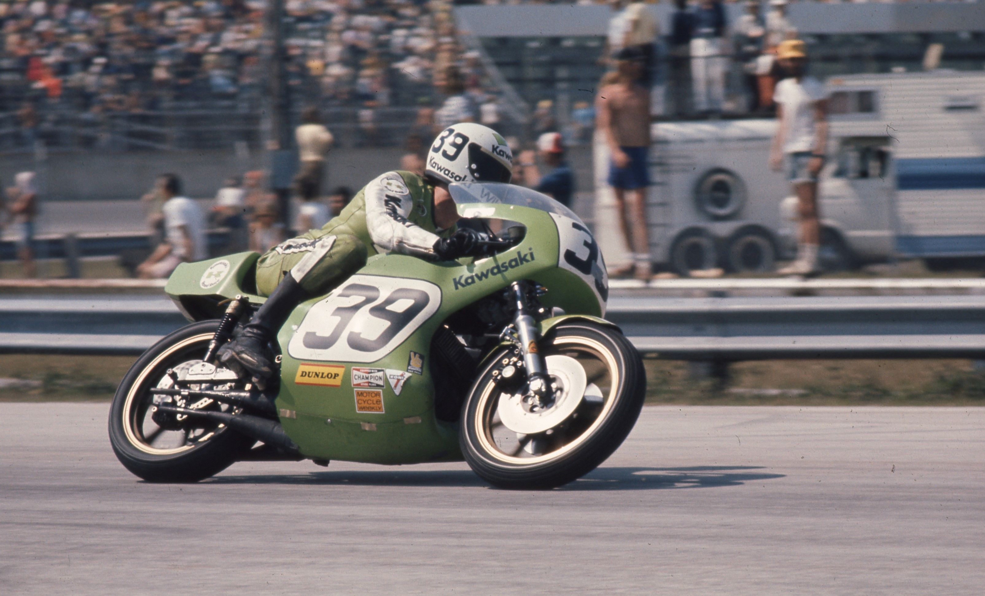 Moto Miniature Kawasaki KR 750 – Gregg Hansford 1979 – Joe Bar Team Série 2 – Hachette