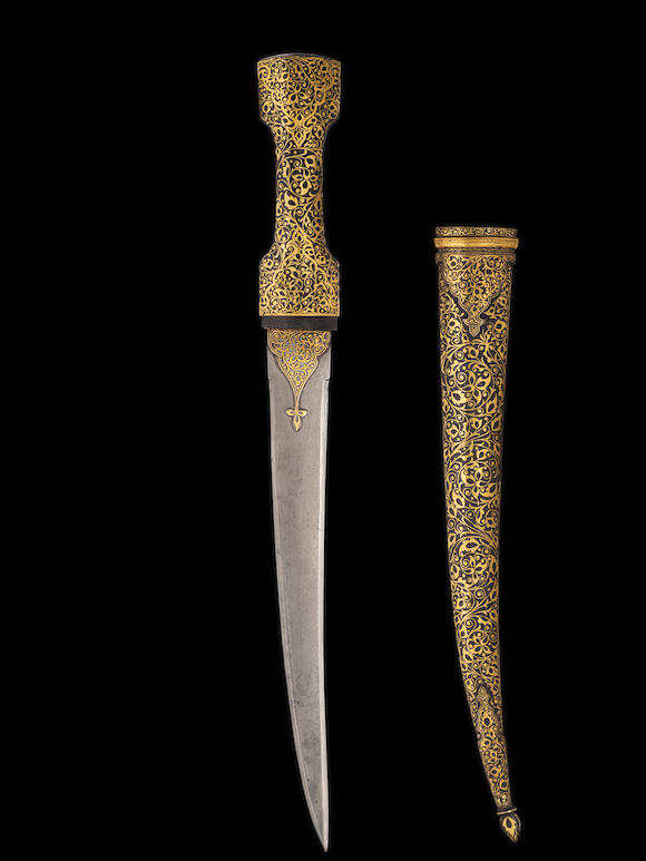 Bonhams : An Ottoman gold-damascened steel dagger (jambiyya) Turkey ...