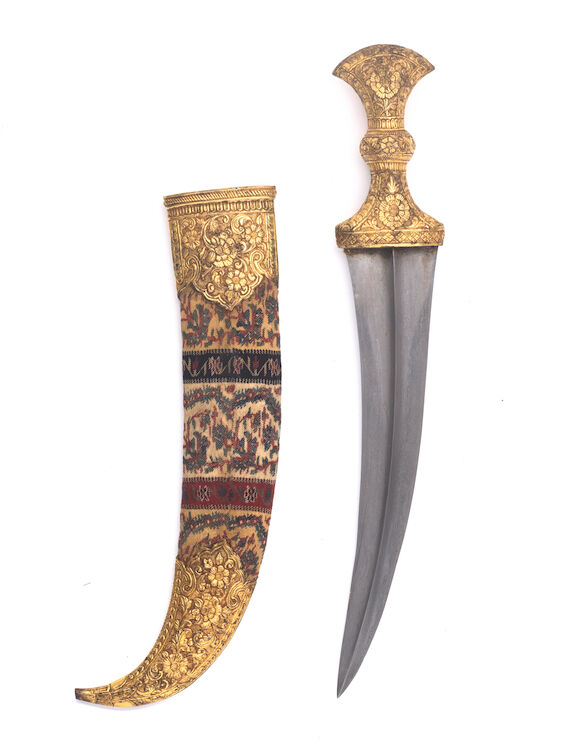 Bonhams : A gilt-copper mounted steel dagger (jambiyya) for the Arabian ...