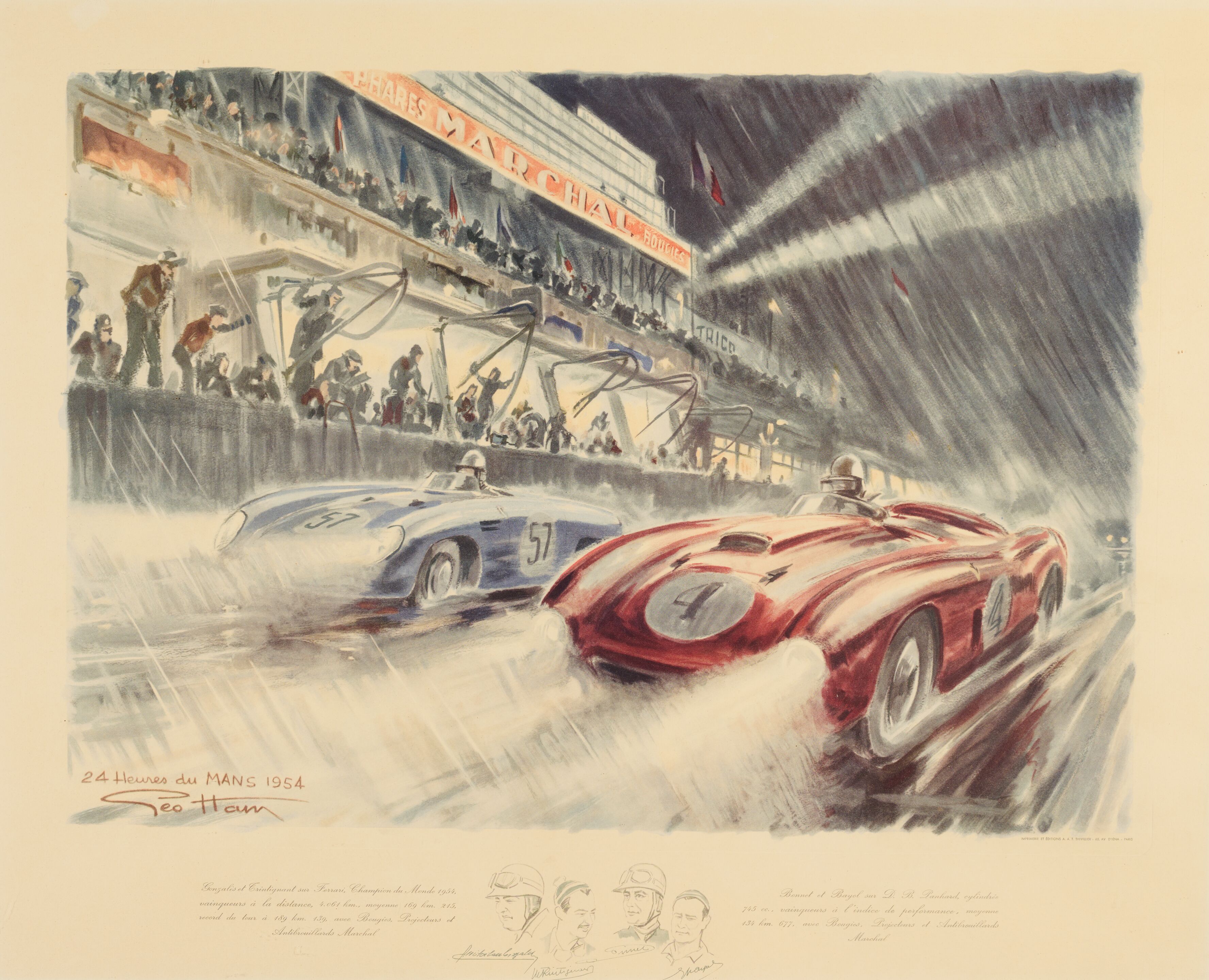 Bonhams Cars : GÉO HAM (GEORGES HAMEL DIT: 1900-1972) Les 24 Heures du ...
