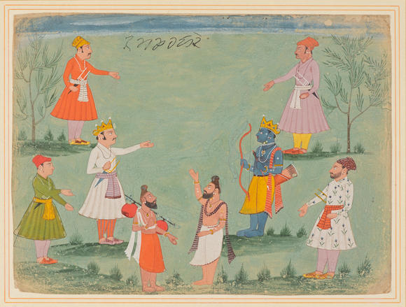 Bonhams : An illustration from a Ramayana series, depicting Rama and ...