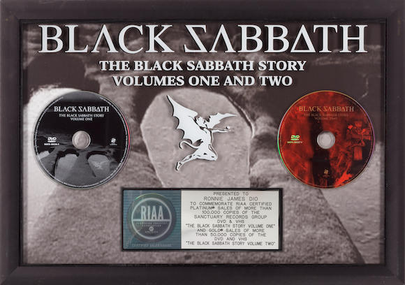 Bonhams : Black Sabbath A 'Platinum' And 'Gold' Sales Award For The ...