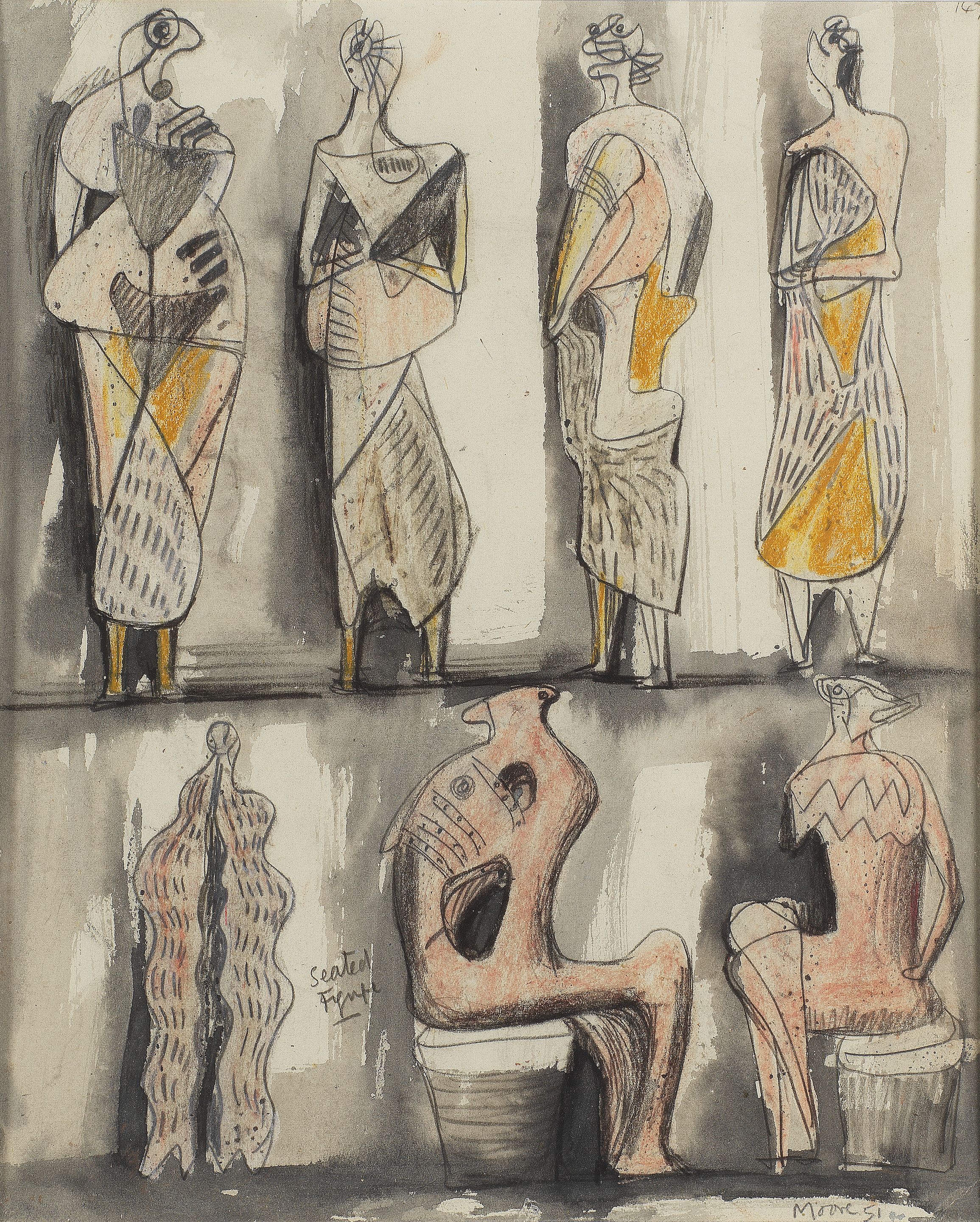 Seven Studies for Standing and Seated Figures