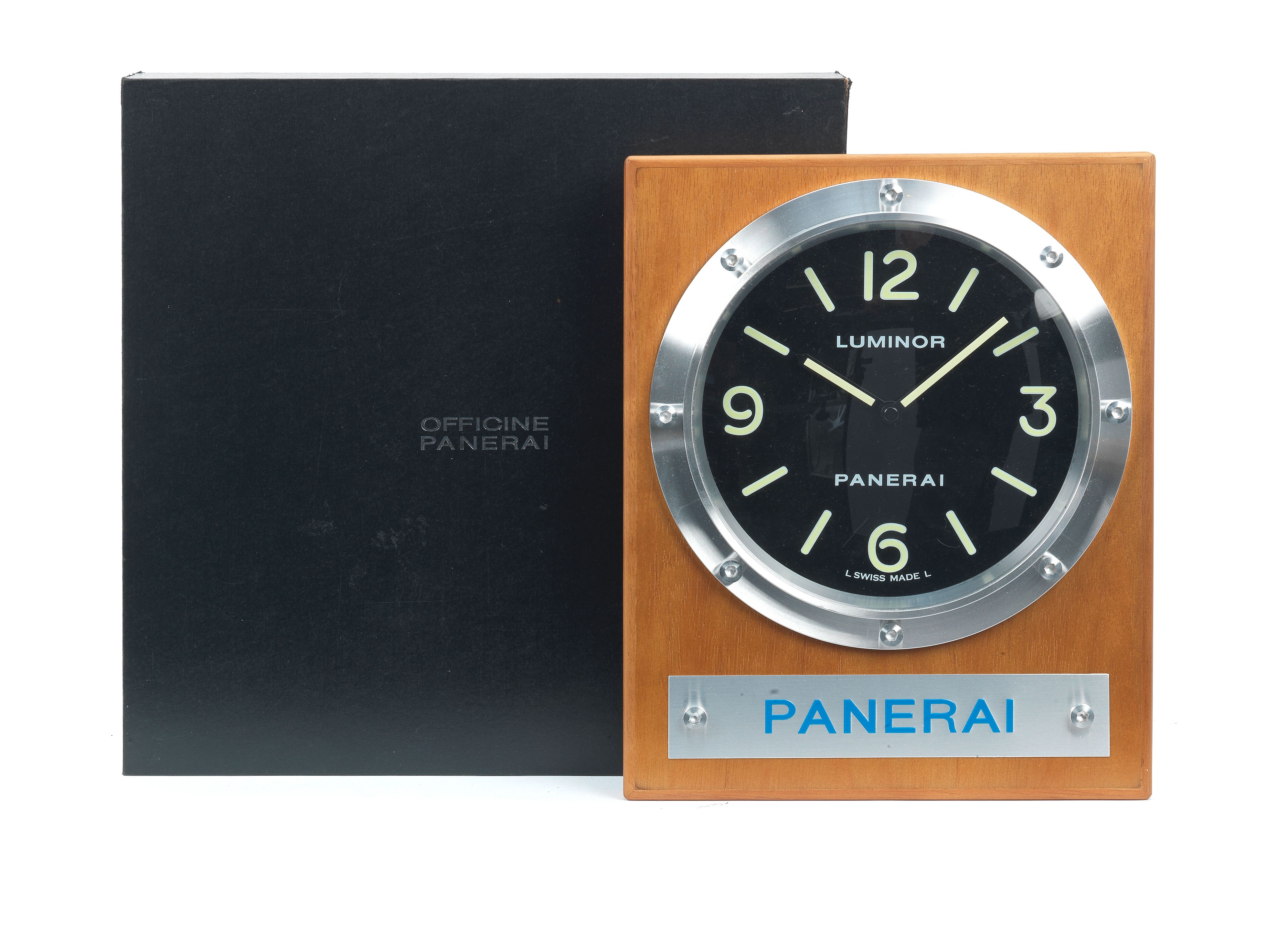 A Panerai Luminor wall clock,
