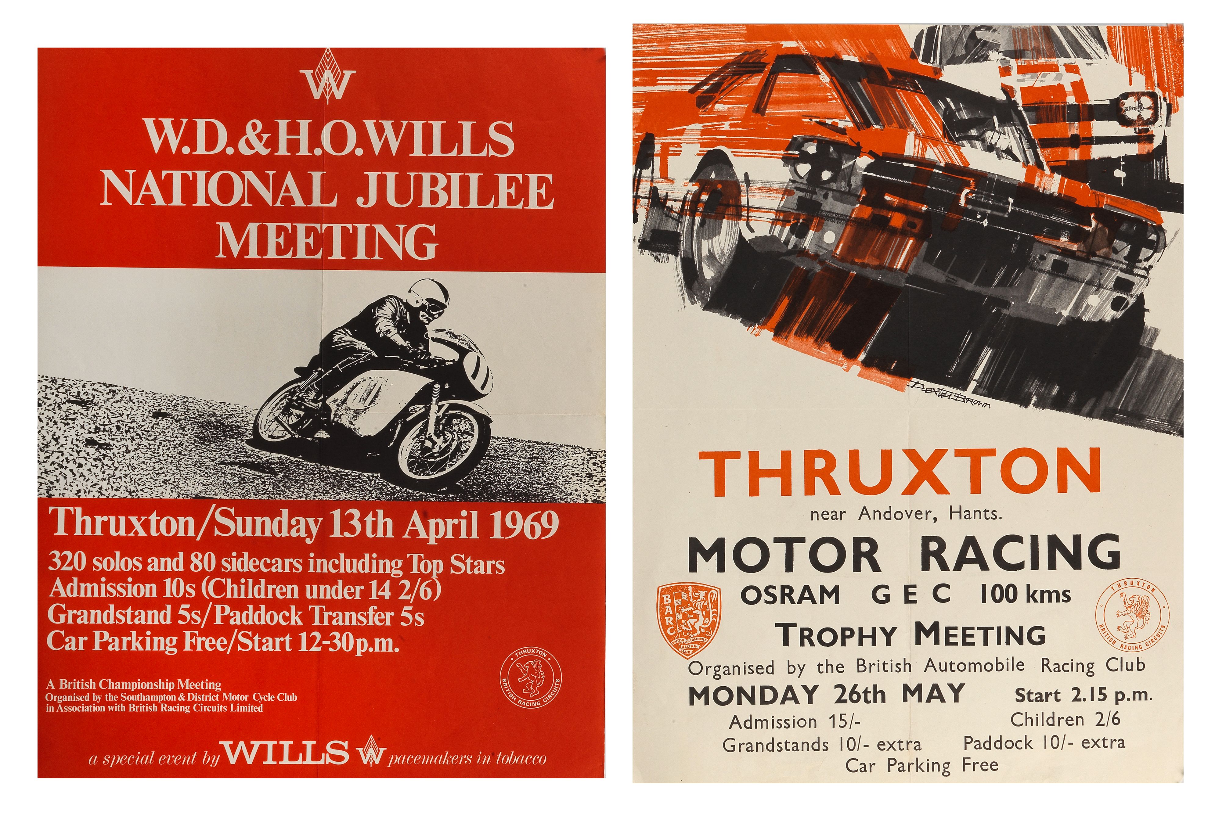 Five assorted Thruxton race posters, ((5))