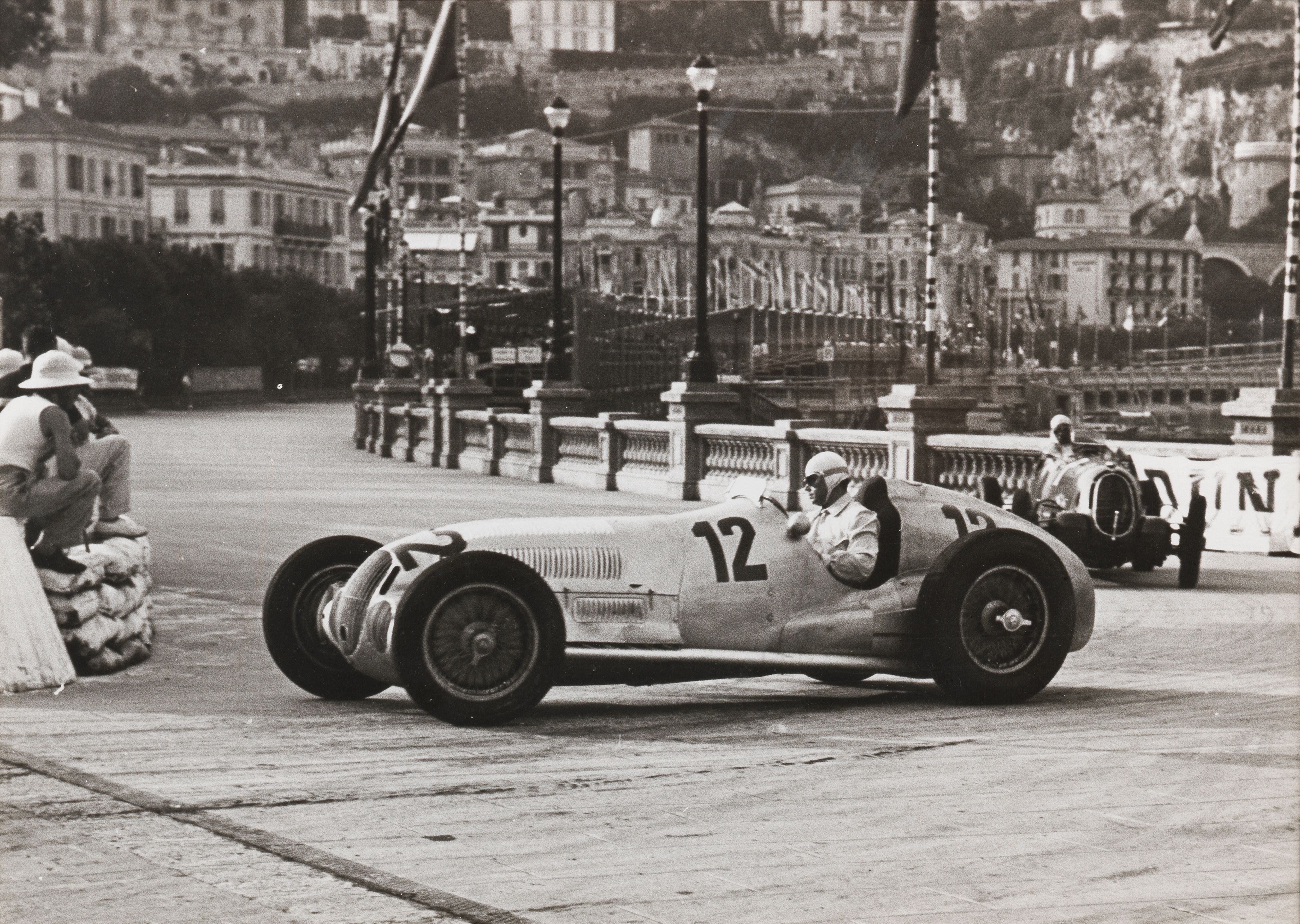 Bonhams Cars Grand Prix de Monaco 1937, monochrome photograph,