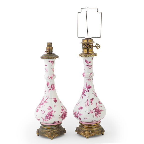 Bonhams : A pair of late 19th century French gilt bronze and faience ...