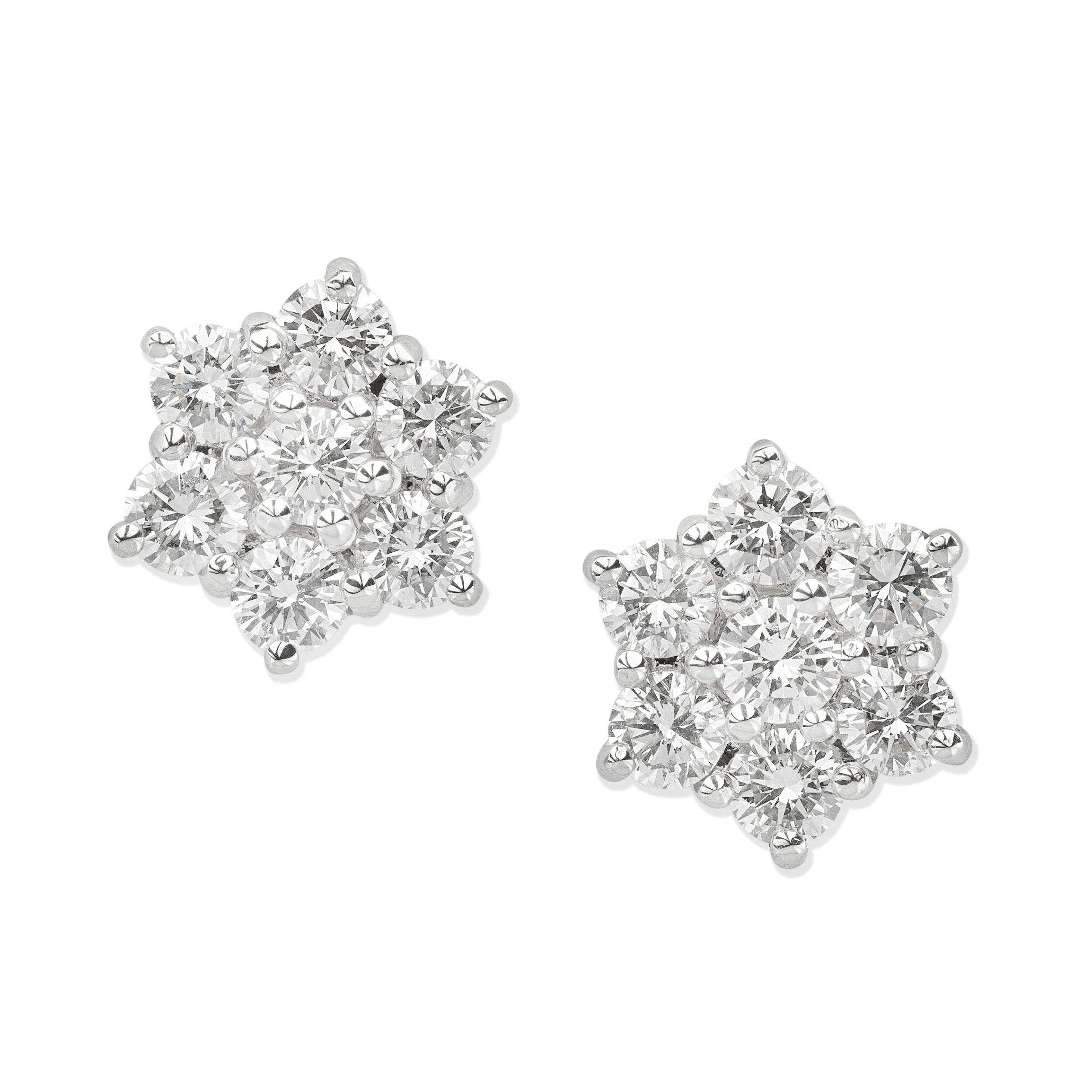 DIAMOND CLUSTER EARRINGS