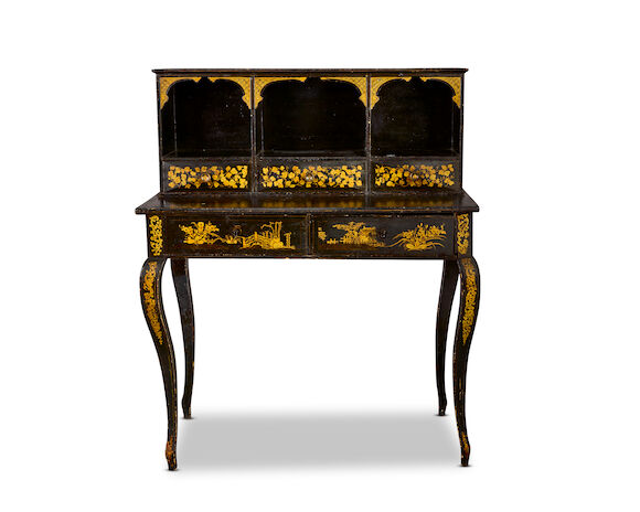 Bonhams : A late 19th century ebonised and parcel gilt decorated ...