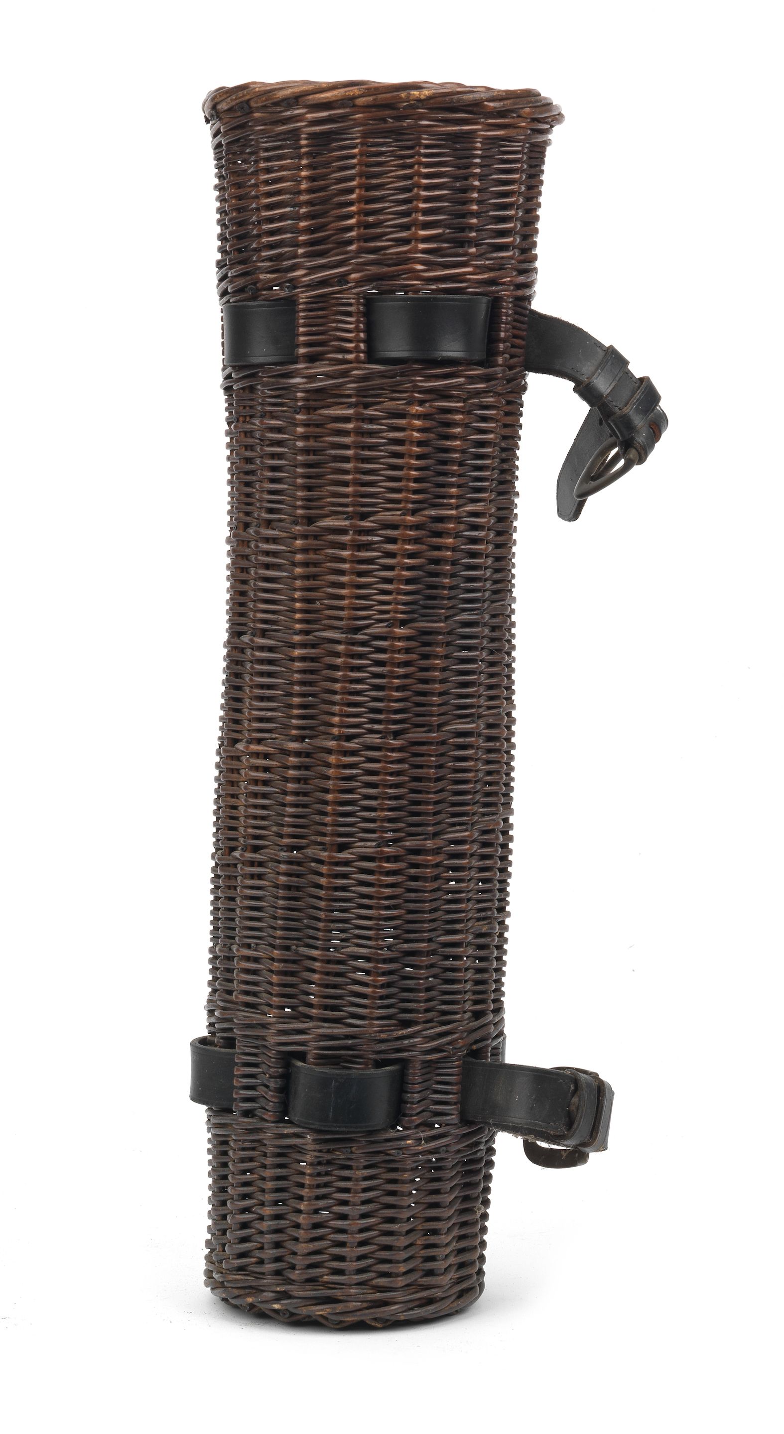 Bonhams Cars : A Wicker umbrella basket for veteran car,