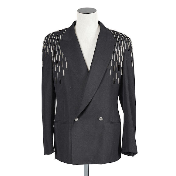 Veste Claude Montana En Soie Semi-transparente à Bandes - Taille 36 - Occasion Très Bon état - Vintage