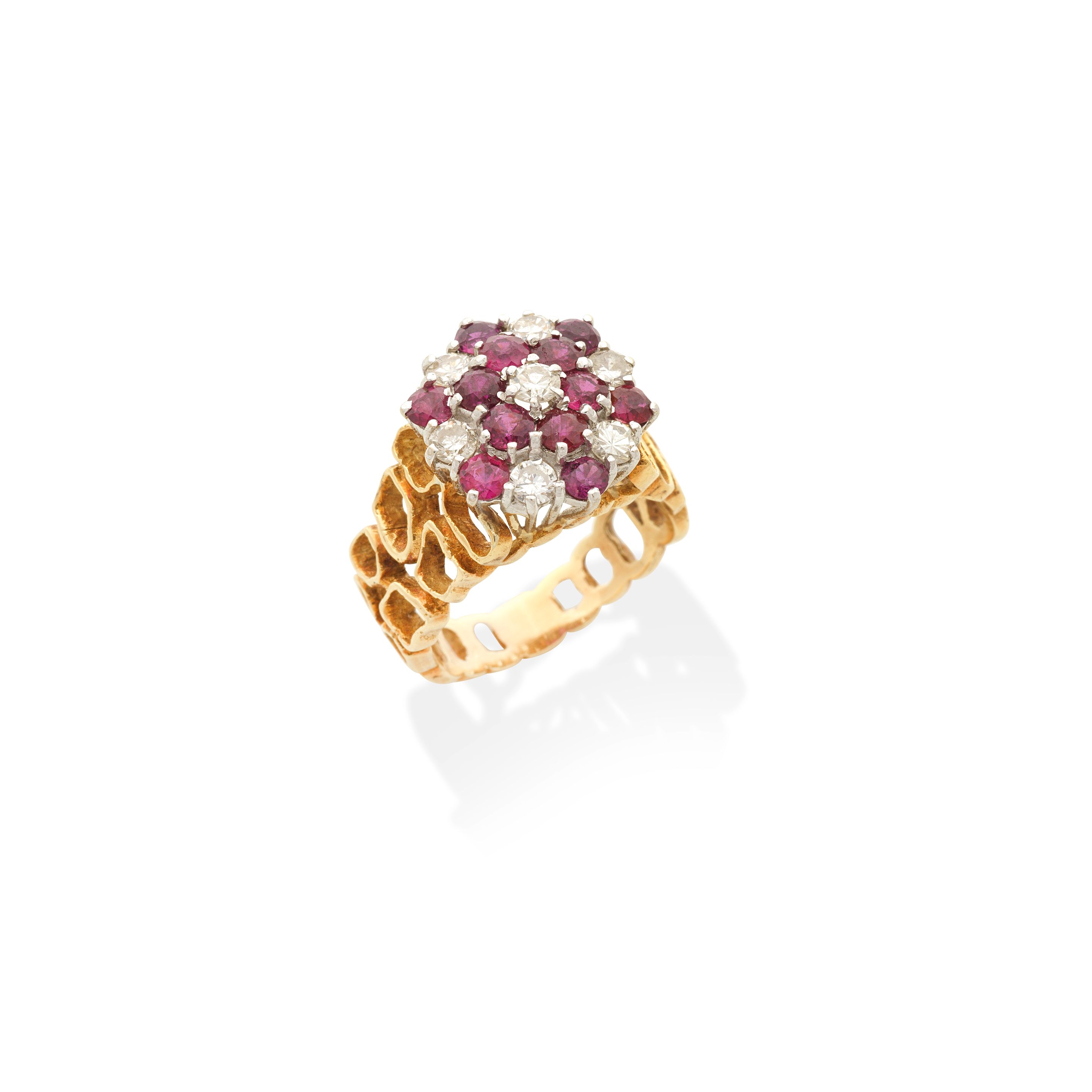 RUBY AND DIAMOND RING,