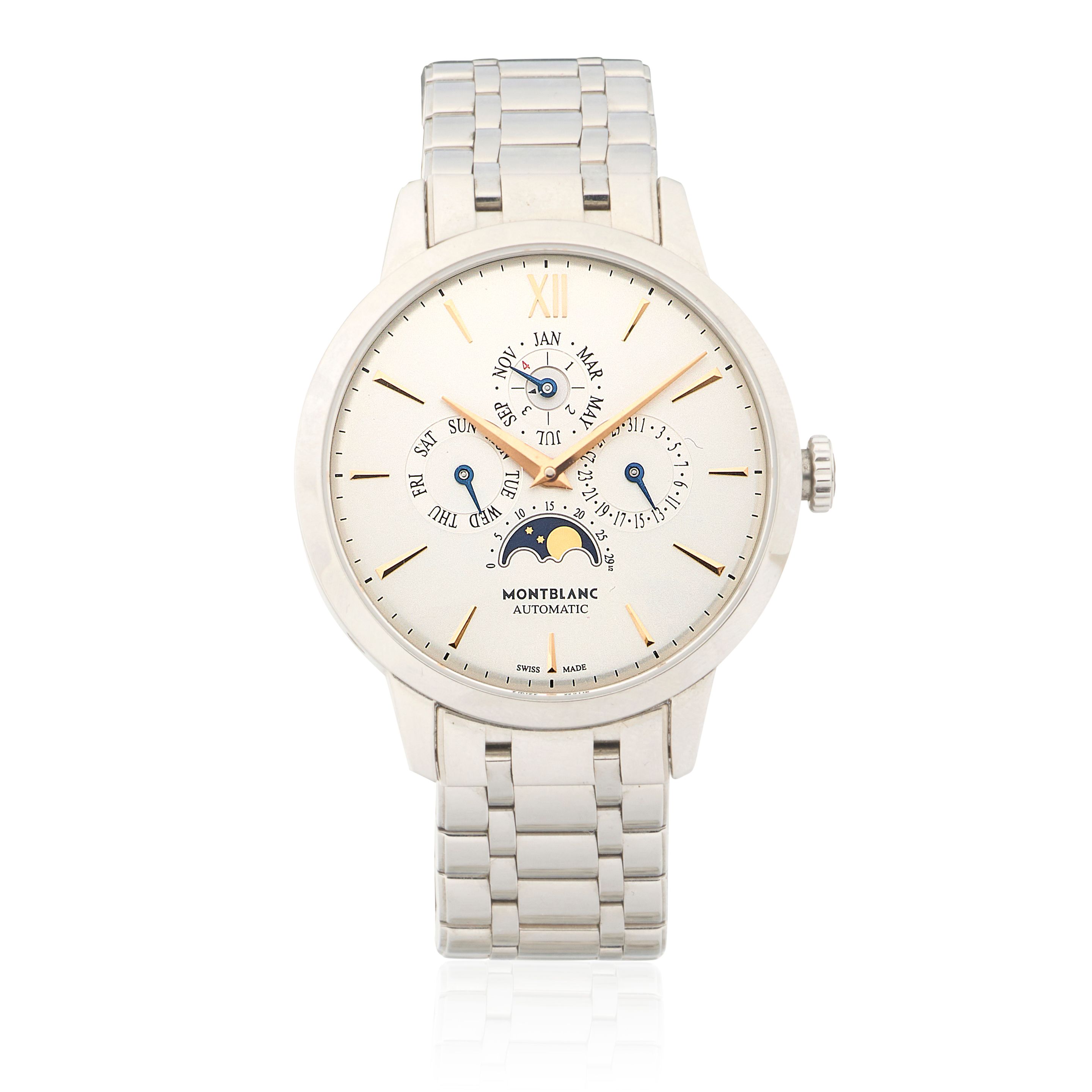 Bonhams A stainless steel automatic perpetual