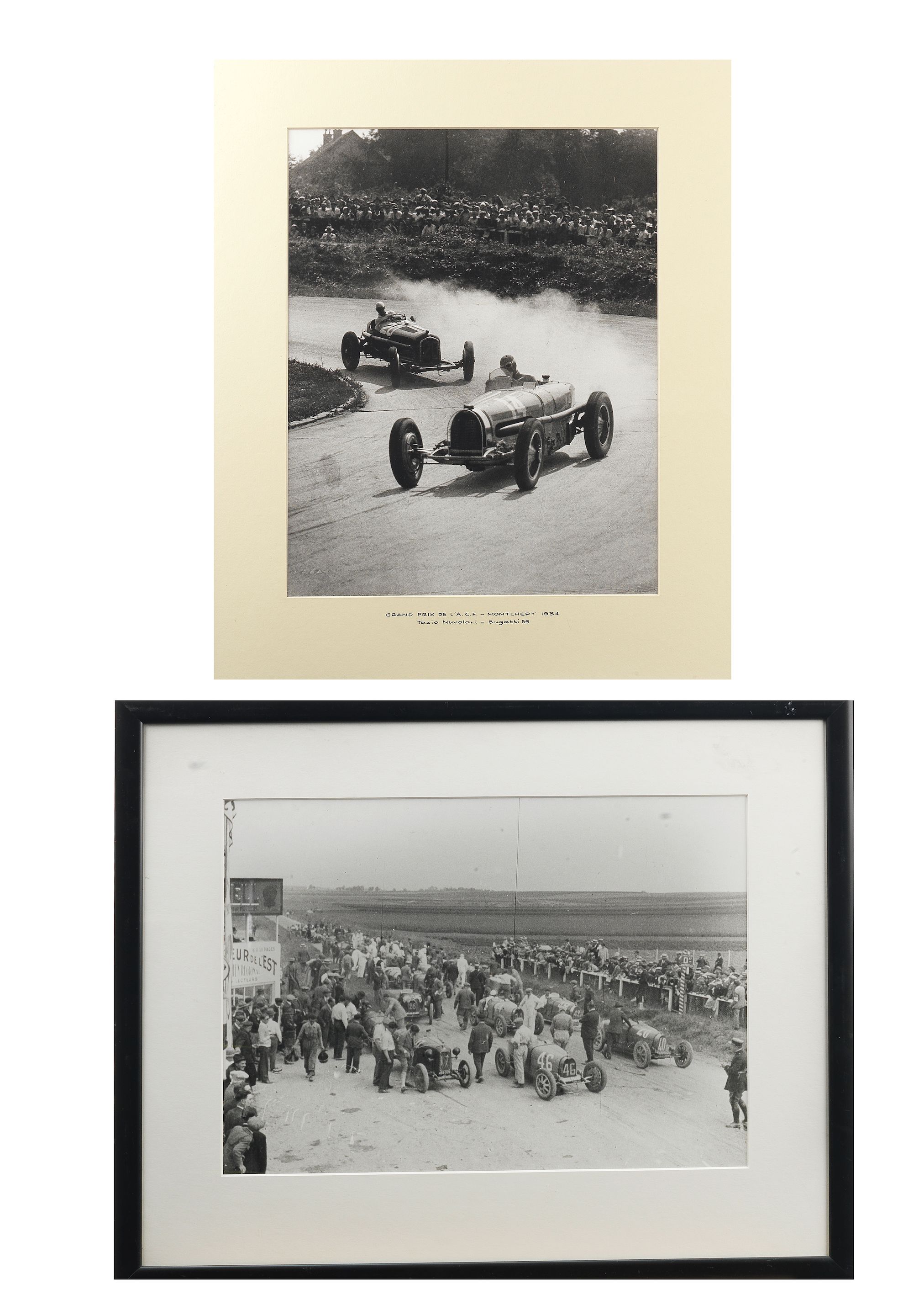 Bonhams Cars : Two photographs of pre-War French race scenes featuring ...