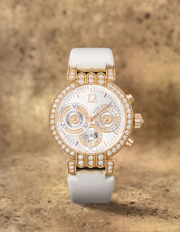 Bonhams : Harry Winston. A fine 18K rose gold and diamond set