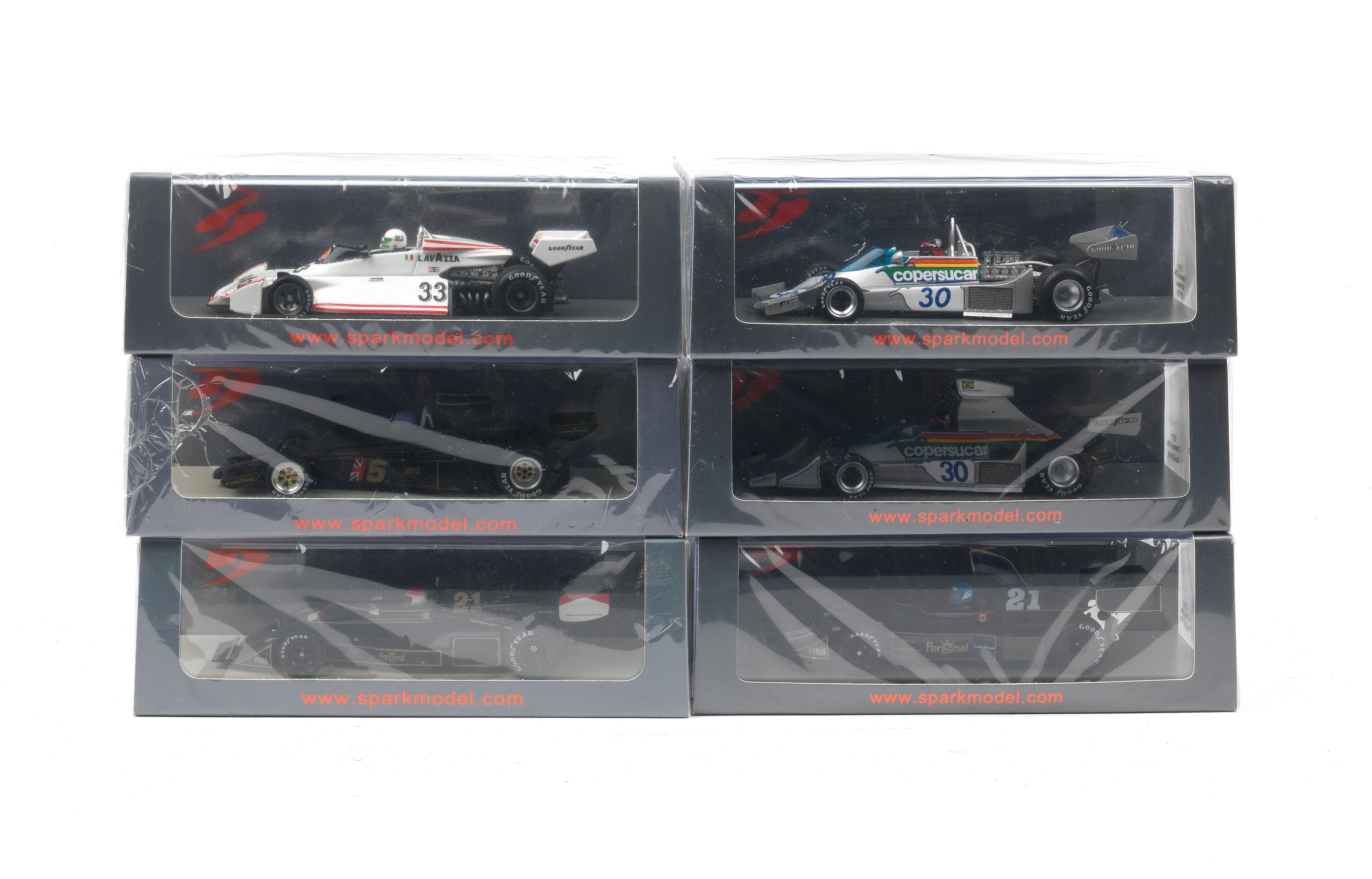 Bonhams Cars : Six 1:43 scale models of 1976 F1 cars, by Spark, ((6))