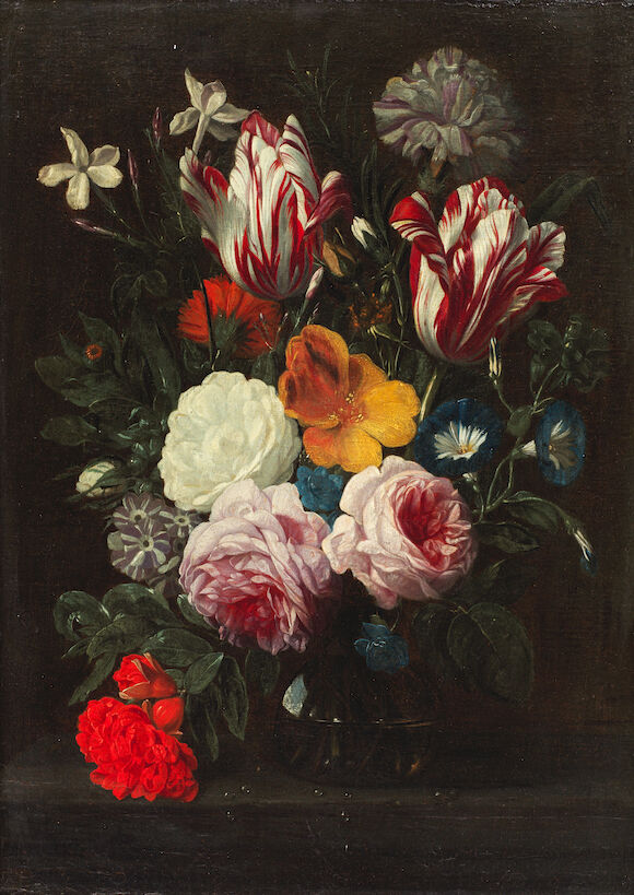 Bonhams : Follower of Daniel Seghers (Antwerp 1590-1661) A still life ...